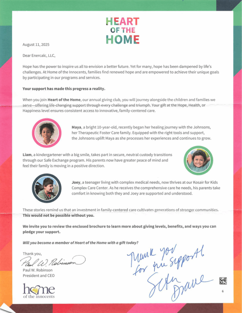 NASCC 2025 TV Donation to Heart of the Home