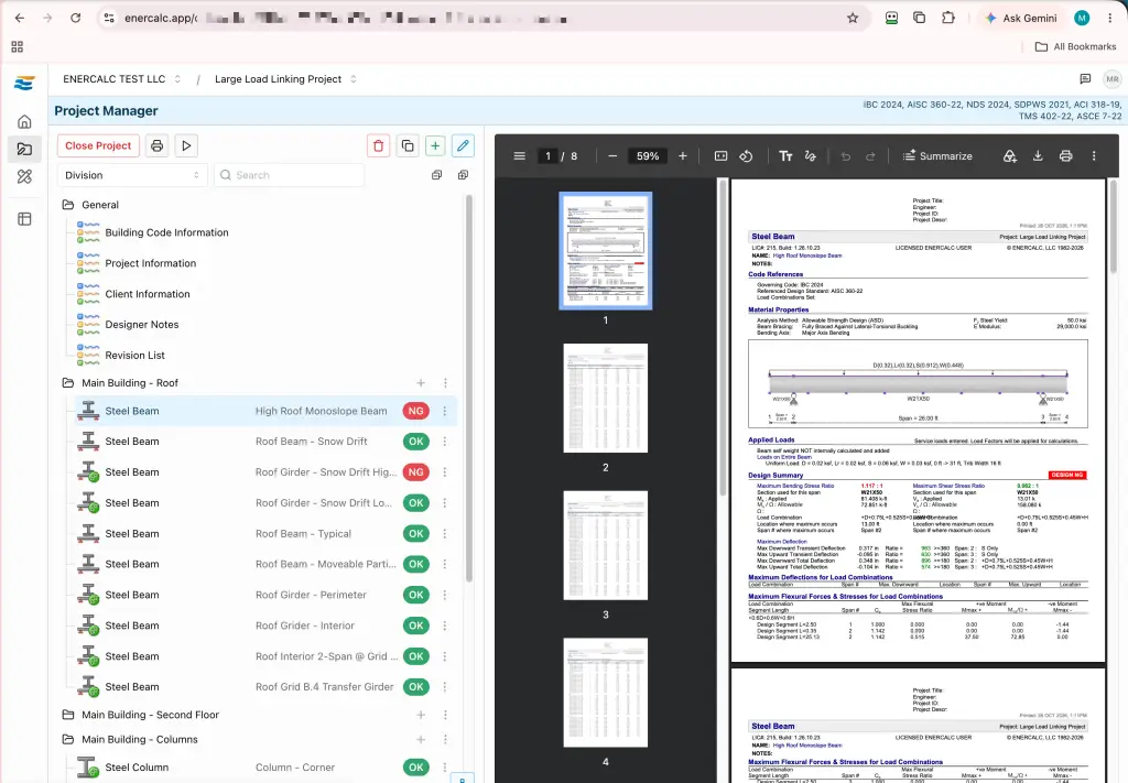 ENERCALC Project Manager